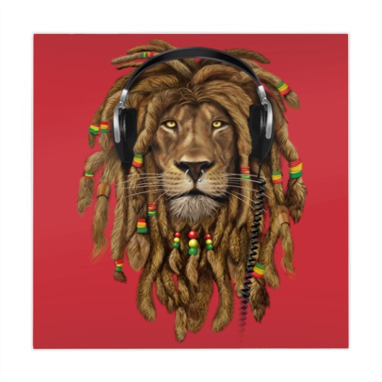 Discover Rasta Reggae Lion Music Art for Rastafari Lover Mahjong Mats