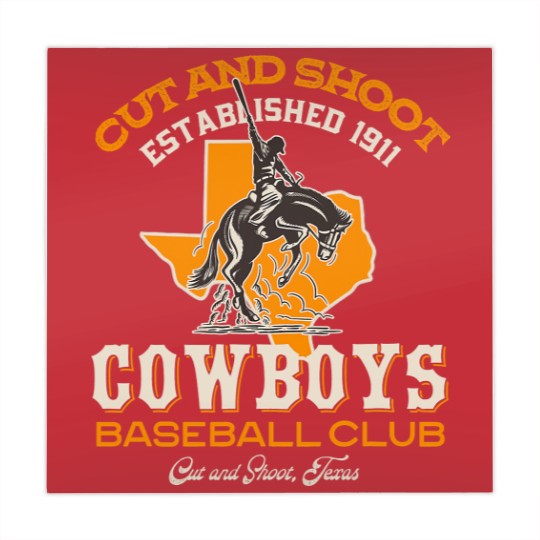Discover Cow Cut and Shoot Texas Cowboys Retro Minor League Baseball Team Mooey Heifer Mahjong Mats