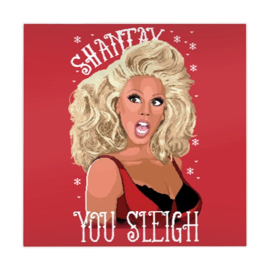 Discover Shantay You Sleigh Christmas Jumper  Drag Queen Ladies Red Xmas Sweater Mahjong Mats