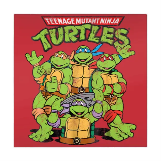 Discover Retro Teenage Mutant Ninja Turtles Mahjong Mats, Funny Turtle Mahjong Mats