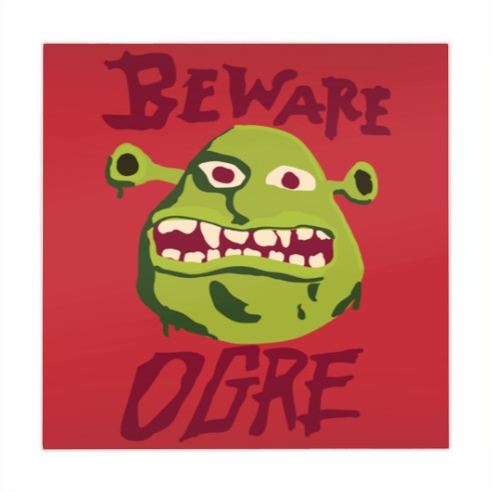 Discover Beware Ogre Shrek Sign Classic Mahjong Mats