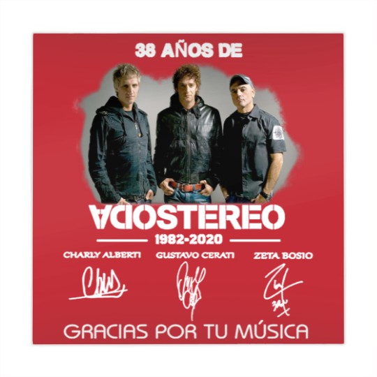 Discover 38 Anos De Soda Stereo 19822020 Gracias Por Tu Música, Designer Camiseta clásica Mahjong Mats