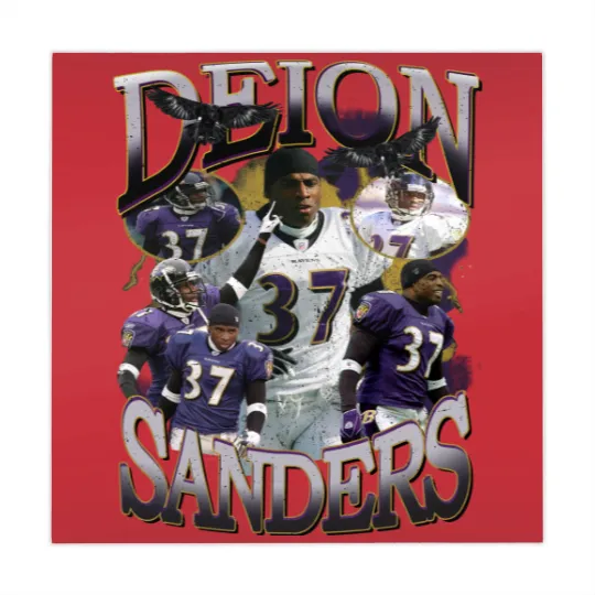 Discover Deion Sanders Ravens Vintage 90's Style Mahjong Mats