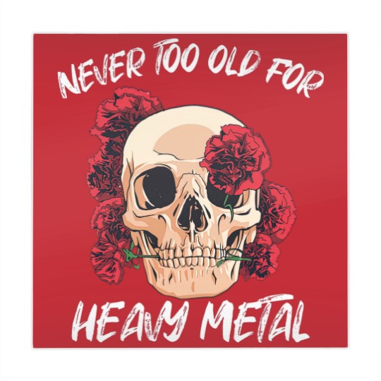 Discover Skull with Red Roses Heavy Metal Hard Rock - Vintage Heavy Metal - Mahjong Mats