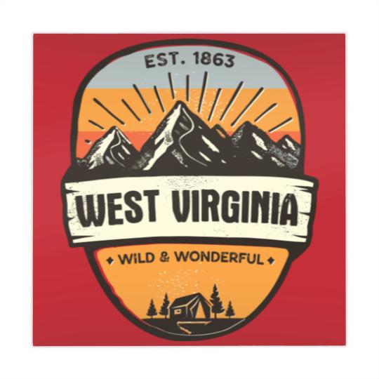 Discover West Virginia Wild And Wonderful Vintage Retro Mou Mahjong Mats