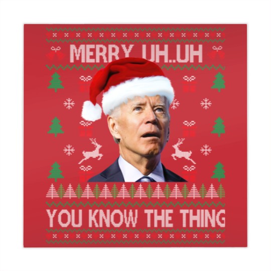 Discover Ugly Christmas Biden Merry Uh Uh You Know The Thing Mahjong Mats