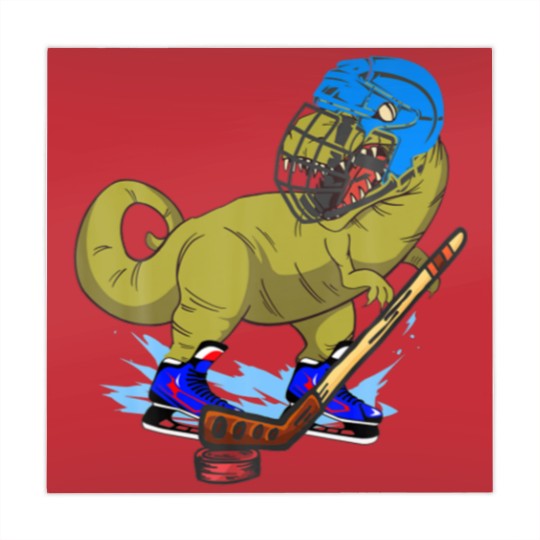 Discover Ice Hockey Dino Hockey Dinosaur Play Ice Hockey Re Mahjong Mats