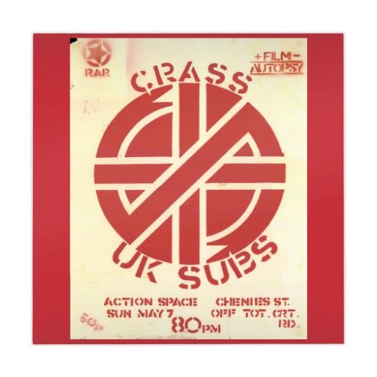 Discover Vintage Crass and UK Subs Concert Flyer Poster Mahjong Mats