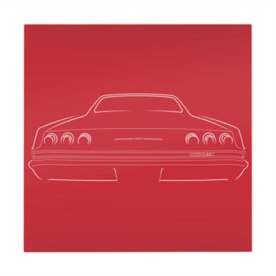Discover 1965 Impala SS - rear Stencil white Mahjong Mats