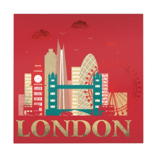 Discover London Souvenir London Souvenir City Vintage British U K Mahjong Mats