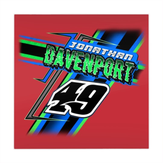 Discover Jonathan Davenport Late Model Dirt Track Blue Racing Graphic Mahjong Mats