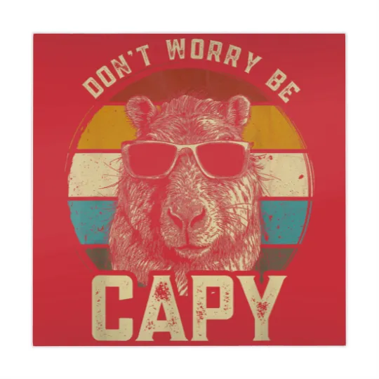 Discover Capybara Dont Be Worry Be Capy funny animal Capybara Lover Mahjong Mats
