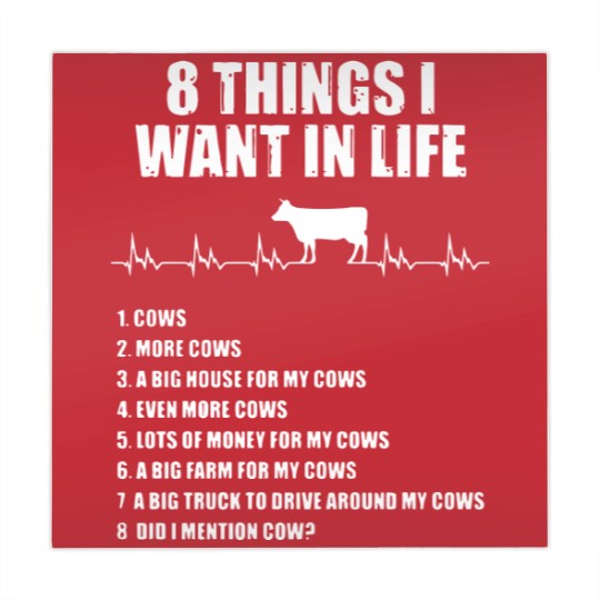 Discover 8 things I want in life cow Mahjong Mats