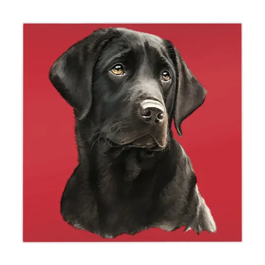 Discover Black Labrador Black Labrador- Black Labrador Head And Shoulders Mahjong Mats