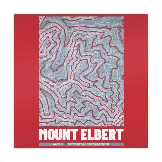 Discover Mount Elbert | Topographic Map (Grunge) Mahjong Mats