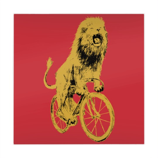 Discover Bicycling Lion Mahjong Mats - Screen Printed Unisex Mahjong Mats, Lion Mahjong Mats, Lion Lovers, Bike Mahjong Mats, Alternative Apparel, Dark Cycle Clothing