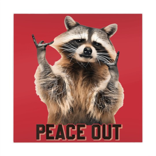 Discover Funny Raccoon Peace Out Sarcastic Raccoon Trashed Panda Mahjong Mats
