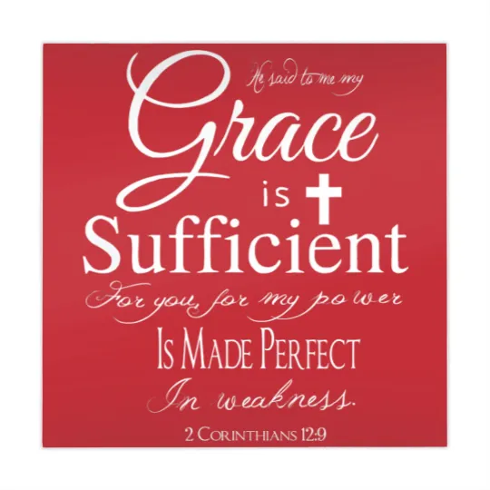 Discover my grace is sufficient power in weakness 2 corinthians 12 9 t Mahjong Mats