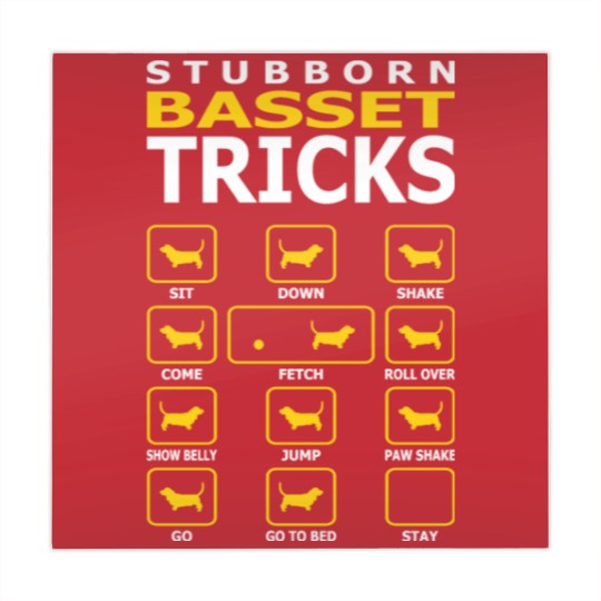 Discover Stubborn Basset Dog Tricks Funny Mahjong Mats Mahjong Mats