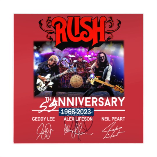 Discover New 55 Years RUSH Band 1968-2023 Signatures Mahjong Mats