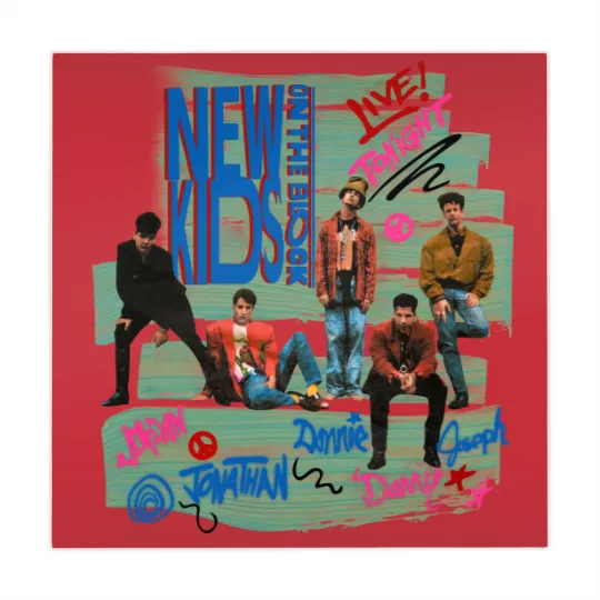 Discover NK on The Block  Vintage Unisex Mahjong Mats, New Kids Tour Mahjong Mats, New Kid on The Block NKOT Block Mahjong Mats