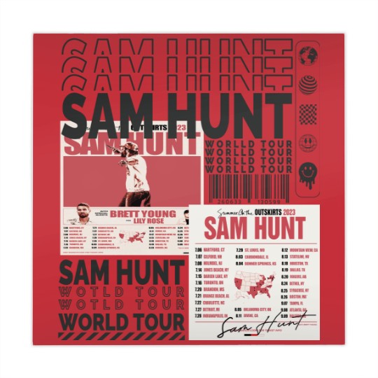 Discover Sam Hunt Music Mahjong Mats 90s Y2K Merch Vintage Mahjong Mats