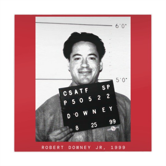Discover Robert Downey Jr. 1999 Actor Mugshot Mahjong Mats