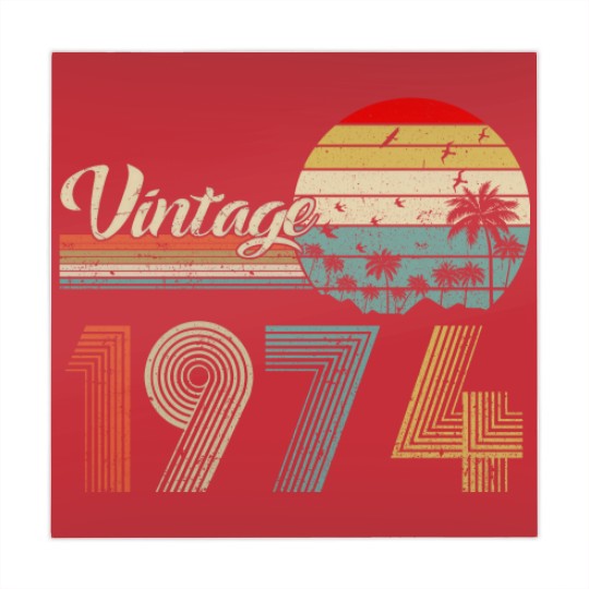 Discover Vintage 1974 Mahjong Mats, 1974 Birthday Mahjong Mats, 49th Birthday Mahjong Mats