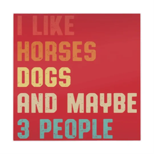 Discover I Like Horses Dogs And Maybe 3 People Mahjong Mats, Women Horse Lover Mahjong Mats, Horse mom Mahjong Mats