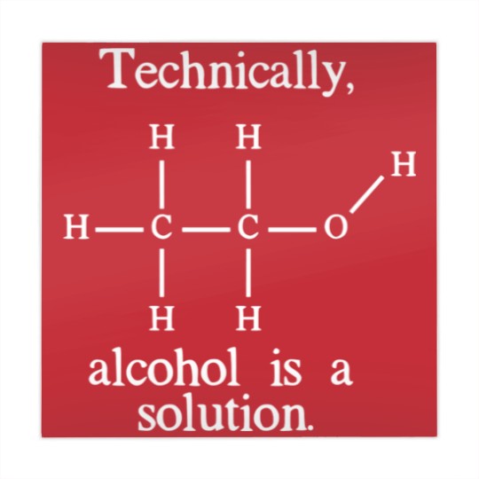 Discover Technically Alcohol Is A Solution Funny Nerd Craft Mahjong Mats
