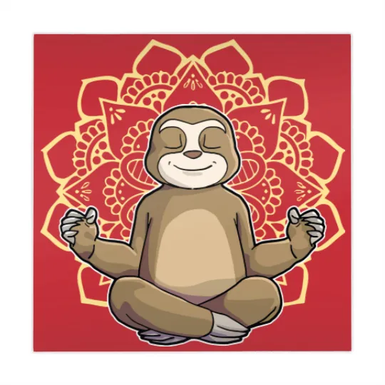 Discover Yoga Sloth My Spirit Animal Meditation Namaste Lazy Animal Mahjong Mats