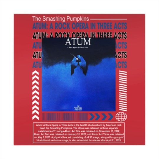 Discover The Smashing Pumpkins Music Mahjong Mats K1, Atum A Rock Opera in Three Acts Album