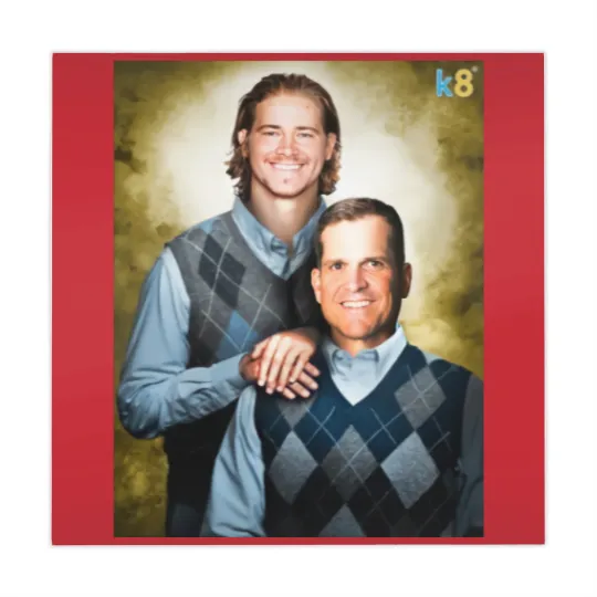 Discover Streetwear - Football Justin Herbert and Jim Harbaugh Mahjong Mats