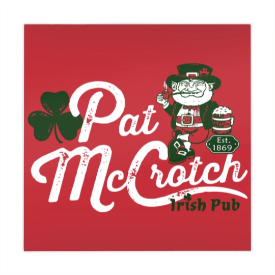 Discover Pats Mccrotch Irish Pub Leprechaun Funny St Patricks Day Mahjong Mats