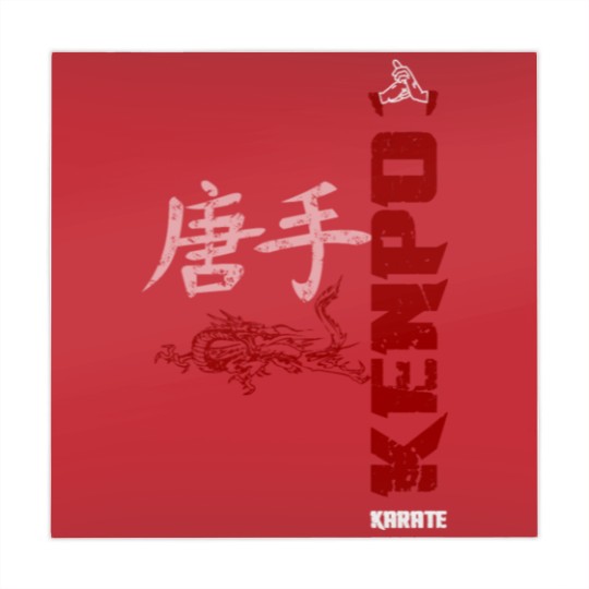 Discover vertical kenpo with chinese kanji dragon red Mahjong Mats