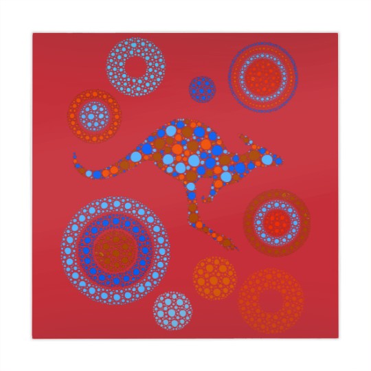 Discover Aboriginal Dot Art Kangaroo Color - Kangaroo - Mahjong Mats