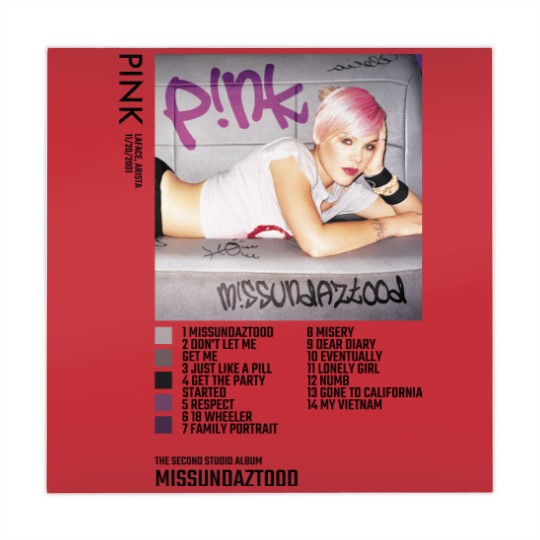 Discover Pink Missundaztood Album Mahjong Mats