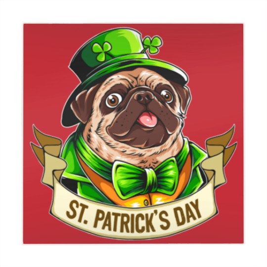 Discover St. Patrick's Day Pug Mahjong Mats