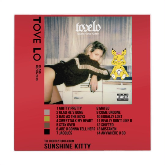 Discover Tove Lo Sunshine Kitty Album  Poster Mahjong Mats