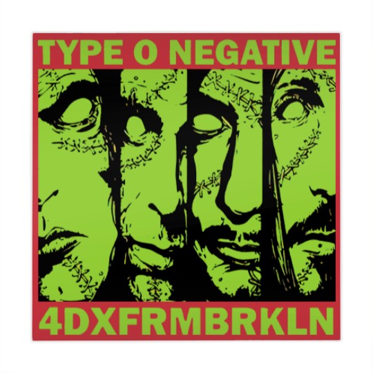 Discover Type O Negative World Coming Down Album Cover Mahjong Mats, Hard Rock Music Mahjong Mats