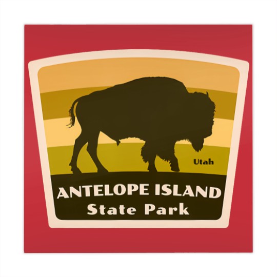 Discover antelope island state park utah bison herd souvenir Mahjong Mats