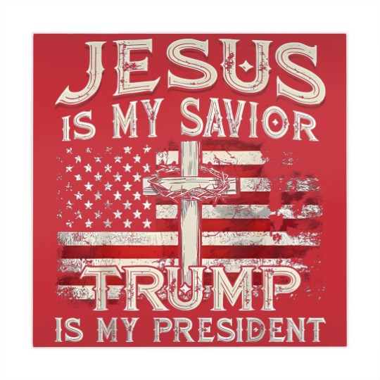 Discover Jesus Is My Savior Trump Is My President American Flag Mahjong Mats