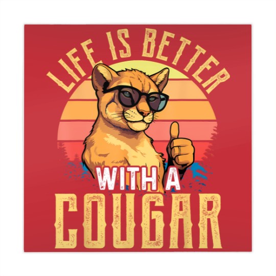 Discover life is better with a cougar funny cougars t Mahjong Mats