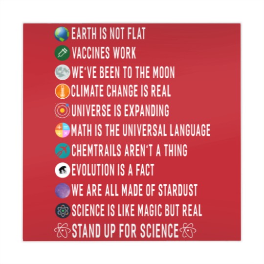 Discover Earth Is Not Flat Stand Up For Science Gift Women Men Mahjong Mats