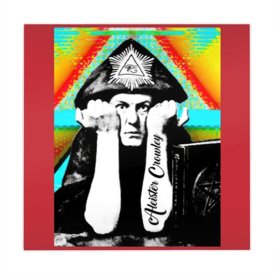 Discover Aleister Crowley Psychedelic Art Print Design - Aleister Crowley - Mahjong Mats