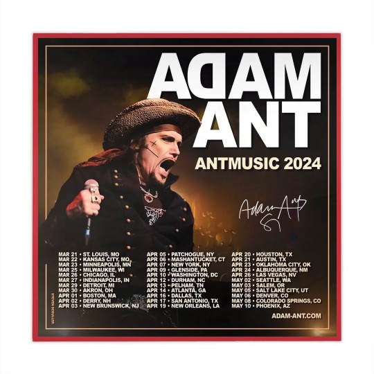 Discover Adam Ant Autumn 2024 UK ANTMUSIC Tour Unisex Mahjong Mats