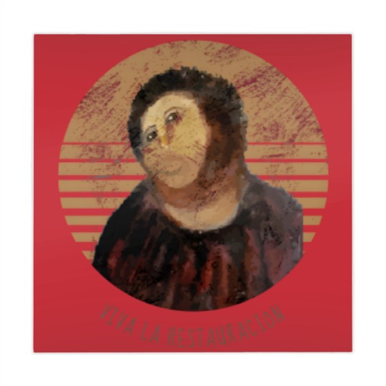 Discover Viva La Restauracion Jesus Fresco Restoration Fail Meme | Active Mahjong Mats