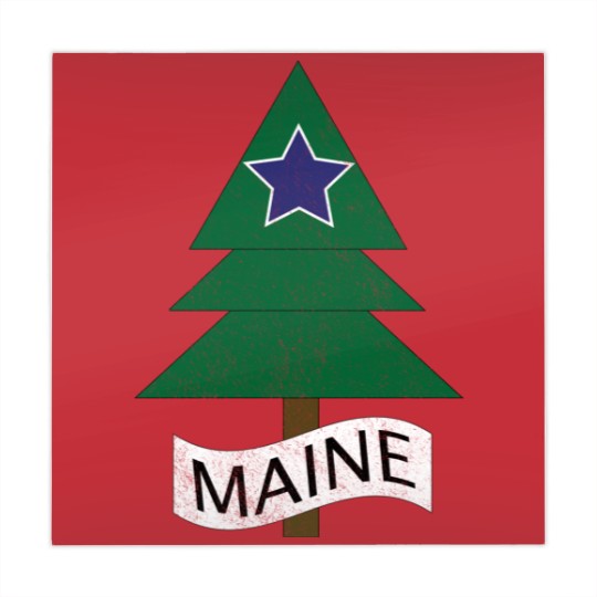 Discover 1901 Maine State Flag Remix Distressed Vintage - Maine - Mahjong Mats