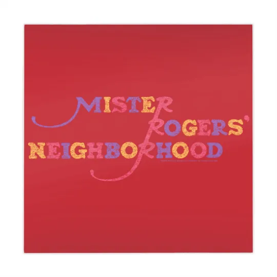 Discover Mister Rogers Colorful Logo Charcoal Mahjong Mats