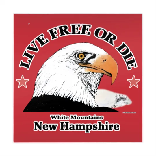 Discover 80s Live Free Or Die New Hampshire White Mountains Eagle 1985 Mahjong Mats